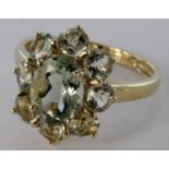 9ct Gold QVC Chrysoberyl Ring size N weight 2.8g