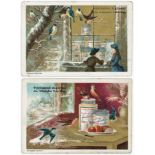 Liebig complete set Winter Scenes S154 French text cat value £210