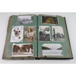 Original mixed collection in vintage album, better noted   (approx 345 cards)