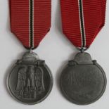 German WW2 Russian Front Medals, both maker marked, one marked '10', the other possibly '30' ? (2)