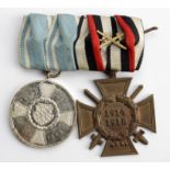 Bavaria Military Service Medal, III class for 9 years service, with Honour Cross with Swords
