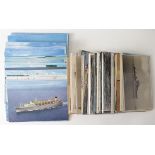 Shipping postcards selection inc RP, liners and merchant navy, better noted inc RP of German bomb
