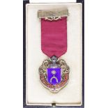 Colonel. Charles Faunce Hitchins D.S.O. - Knights of the Round Table silver hallmarked & enamel