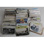 Varied original collection in box, English & foreign   (approx 530 cards)