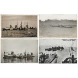 The Royal Navy, very good original collection in album & slipcase, includes warships, Harwich