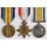 1915 Star Trio to 11535 Pte S Weaver R.Warwick Regt. Also entitled to the IGS with Waziristan 1919-