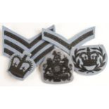 Cloth S.A.S. Badges: NCO rank arm badges all in excellent condition. (5).