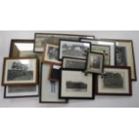 Collection of glazed and framed British Army related photographs of soldiers, group shots, Home