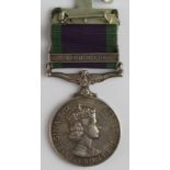 CSM QE2 with Borneo clasp to 23876012 SIG B.M.R.Blayney R.Signals.