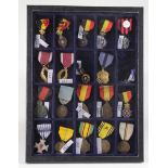 Belgium mixed collection of medals inc a miniature, mainly WW1 interest, plus a few WW2 (20)