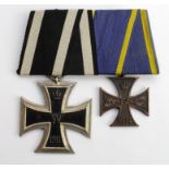 Iron Cross 2nd Class, and Braunschweig War Merit Cross 2nd Class, mounted as worn (2)