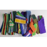 Africa - Rhodesia / Zimbabwe: 120 x 15cm / 6 inch lengths of assorted full size medal ribbon. EF