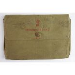 1914 Princess Mary rare writing wallet "Christmas Fund 1914" has some postcards inside. GVF