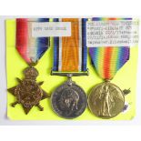 1914 star trio M1-03677 Pte A E Tuckwell ASC he was attached M Anti Aircraft Bty when KIA 22/4/