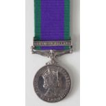CSM QE2 with Northern Ireland clasp to 2/LT R Purse Green Howards. Born Stafford. Served in 1971