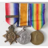 1914 Star Trio with Mons Clasp named (KX.498 G H Simpson LDG.SEA.RNVR Hood Bttn, RND), BWM & Victory