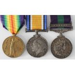 Family medals consisting of BWM to 26382 Pte F W Hayward, Norfolk Reg Victory medal to 2743 J F