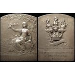 French Exhibition Plaque, silver 60x46mm: Ville du Mans / Exposition Internationale d'Horticulture