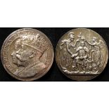 British Commemorative Medal, silvered-bronze d.74mm: Coronation of George V 1911, a scarce issue