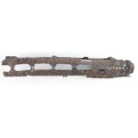 German relic section of a MG42 machine gun part of barrel jacket found of Omaha beach Normandy. (