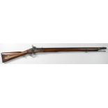 Musket: A percussion fusil probably of the East India Company circa 1843. New series sidelock with