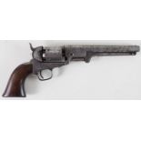 Colt London navy percussion revolver matched no 36548 with Colt London address on barrel in