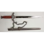 German WW2 superb quality miniature Army Dagger with scabbard, blade maker marked 'Alcoso ASC