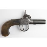 Percussion box lock pocket pistol by Conway of Manchester.