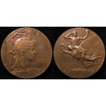 French Exhibition Medal, bronze d.63mm: Paris International Exposition Universelle 1900 medal by J.