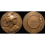 French Commemorative Medal, bronze d.49.5mm: The French Navy (Marine Francaise) commemorating the