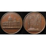 British Commemorative Medal, bronze d.60mm: St Pauls Cathedral North West View / The Nave and