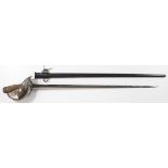 1908 Pattern Cavalry Troopers sword in scabbard.