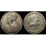 British South African Commemorative Medal, silver plated, d.57mm: Coronation of George VI 1937, bi-