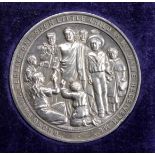 Dr. Barnardo's Homes Long Service Medal by J.A. Restall, silver hallmarked, d.51mm, to William J.