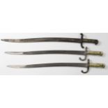 Bayonets: French Model 1866 Chasspot bayonets as follows: 1) made at Chatellerault January 1871.