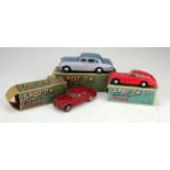 Spot On, Three boxed models comprising Aston Martin, Jaguar 3.4 & Bentley Saloon, some loss to