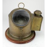 Brass ships binnacle by Sestrel, circa early 20th Century, height 21cm approx.