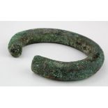 Bronze Age (ca.800 BC) solid copper bracelet with amazing patination 82mm