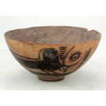 Indus Valley (ca.3200 BC - 2000 BC) terracotta bowl depicting bull. 100mm