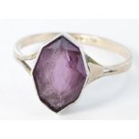 9ct Gold Amethyst Ring size L weight 1.7g