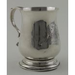 George III small children's silver mug, is a bit bashed, mainly to the base. Has initials to the