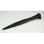 Medieval Viking Era (ca.900 AD) iron socketed spearhead with loop 250mm