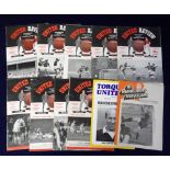 Football programmes, Manchester United, home & aways, homes (9 in total, all with tokens), 58/9 (1),