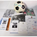 Football autographs, selection of signed items inc. England squad signed ball (15 signatures),
