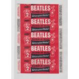 Trade card wrapper, A&BC Gum, 'Beatles, Autographed Pictures' '2d' price quoted (gd/vg) (1)