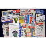 Football programmes, British Team in Europe, home & away selection inc. Willem 11 v Man Utd ECWC