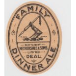 Beer label, Nethersole & Sons Limited, Deal, Family Dinner Ale, v.o, (gd) (1)