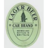 Beer label, scarce and unusual Car Brand Scottish label, brewed & bottled in Britain, v.o, (hinge