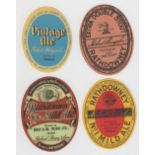 Beer labels, Robert Perry & Sons Ltd, Rathdowney, 4 different labels inc No 1 Mild Ale from J O'