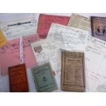 Ephemera, a mixed selection of invoices, letter-heads, prints, hotel brochure & other brochures,